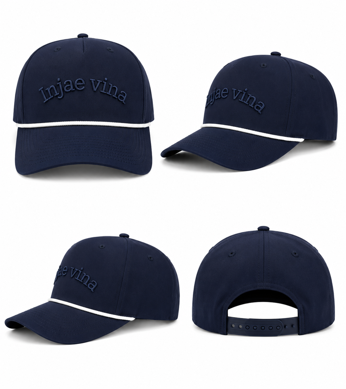 Injae Vina Navy Golf Cap – Low Profile Snapback | OEM Custom