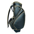 Carbon Fiber Black Gold Golf Cart Bag - Angle View