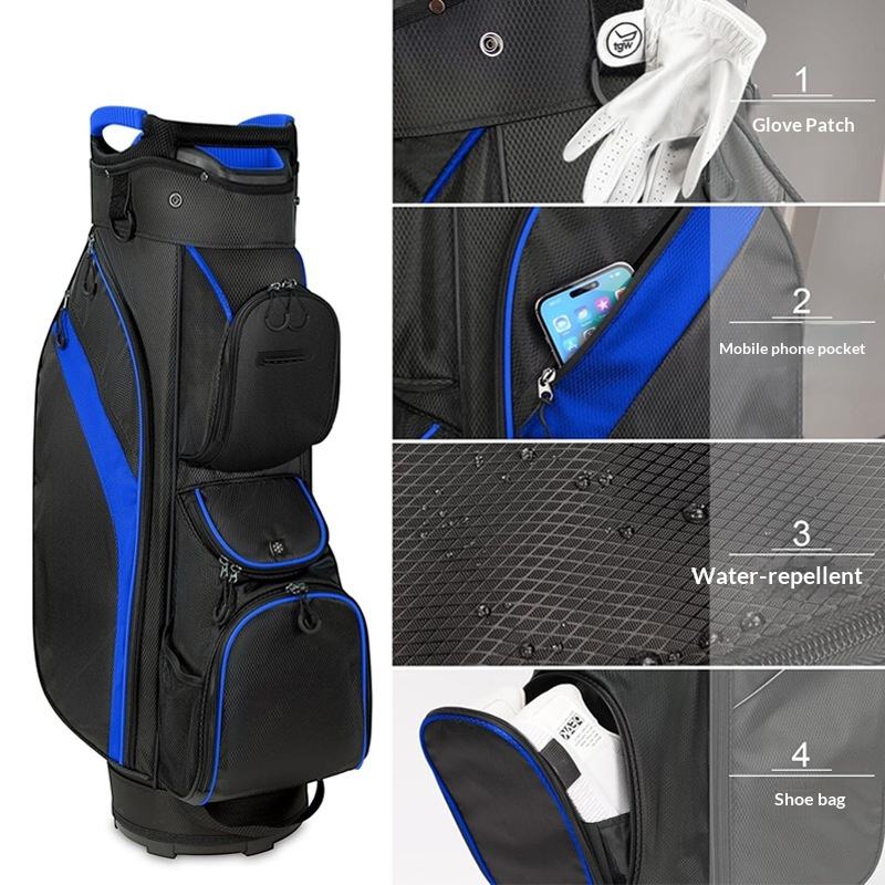 15-Way Golf Cart Bag - OEM ODM Custom Logo Placement Diagram