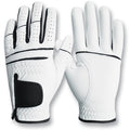 Deerskin Golf Glove with Black Mesh Palm Insert and Diamond-Stitch Wrist Closure