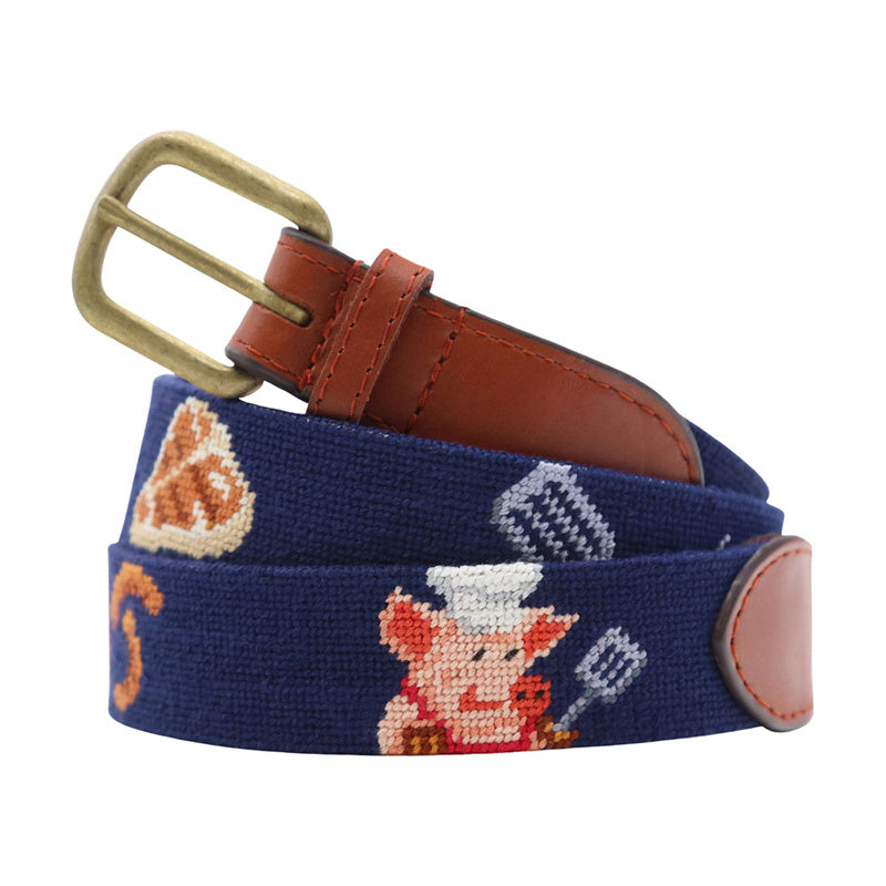 Mountain Landscape UNC Tar Heels Needlepoint Belt Scenic College Custom Brass Buckle