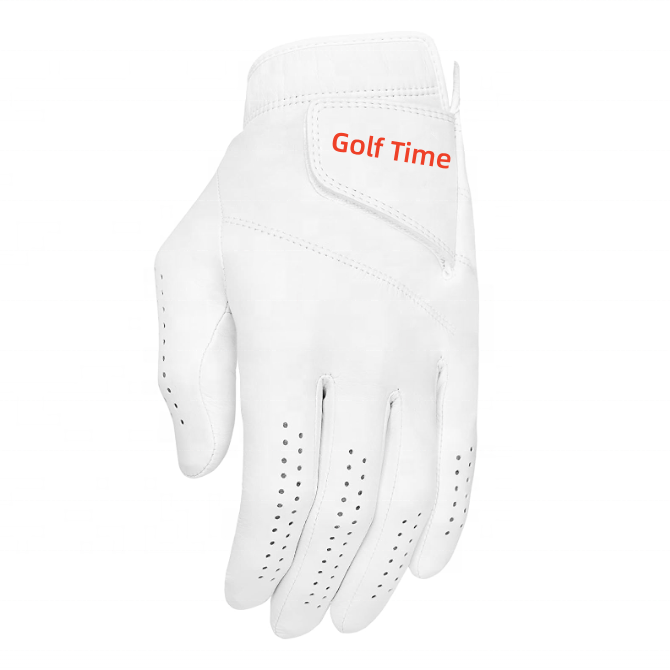Full Grain Deerskin Golf Glove with Custom Logo and Breathable Perforations