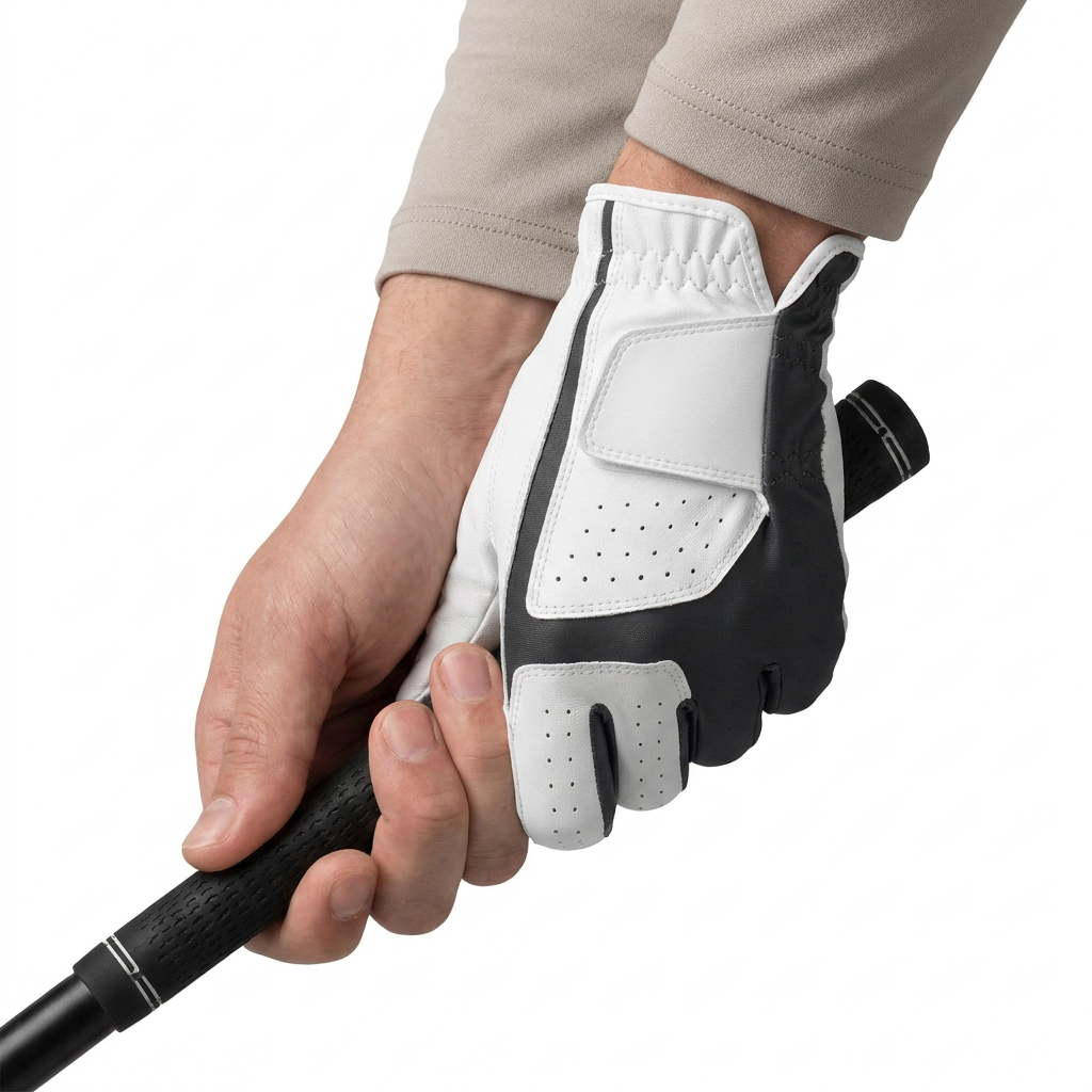 White Red Palm Kangaroo Leather Golf Glove Reinforced Grip Zone Design OEM ODM for Golf Clubs