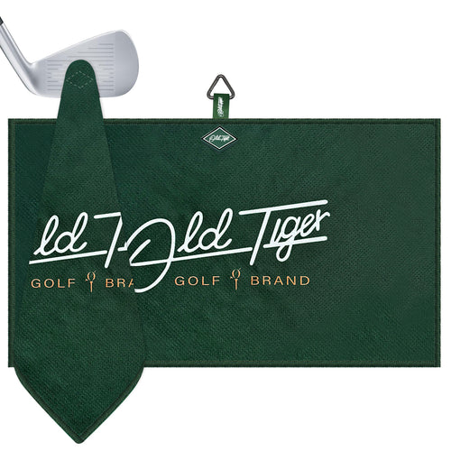 Azalea Floral Embroidered Golf Towel Microfiber Quick Dry Magnetic Hook Bag Towel