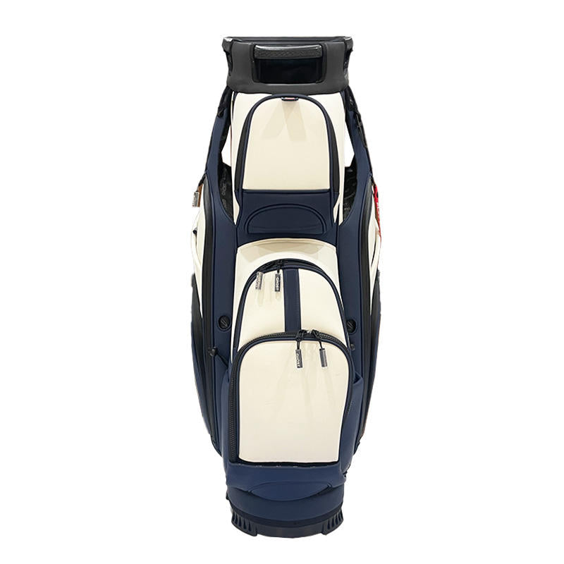 14-Way Full Divider Golf Cart Bag Navy Blue - Front View