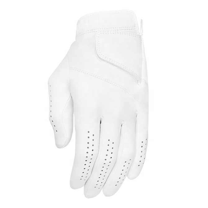 Full Grain Deerskin Golf Glove with Custom Logo and Breathable Perforations