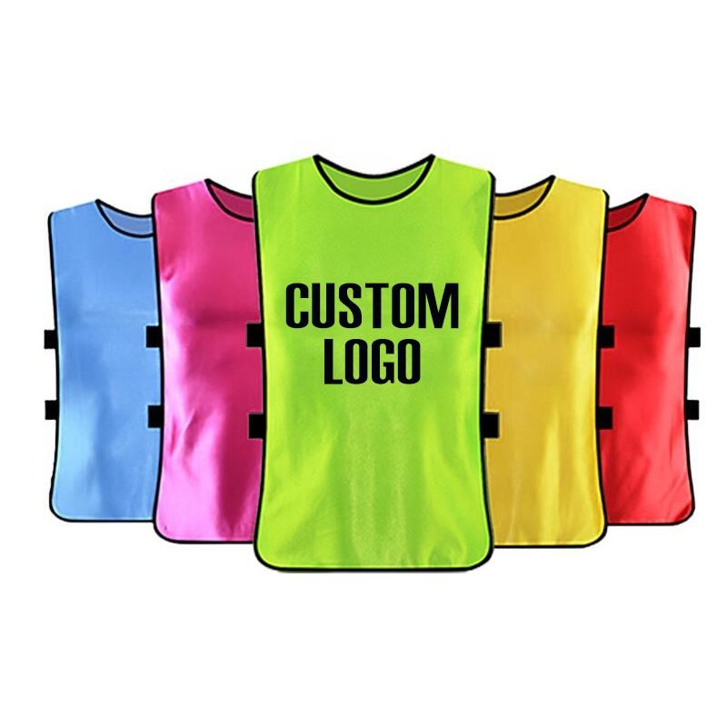 Custom numbered golf caddie bibs 5 colors neon green pink blue yellow red