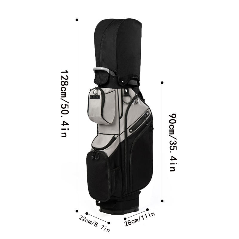 Lightweight Nylon Golf Cart Bag - 3 Color Options Black Grey Red White