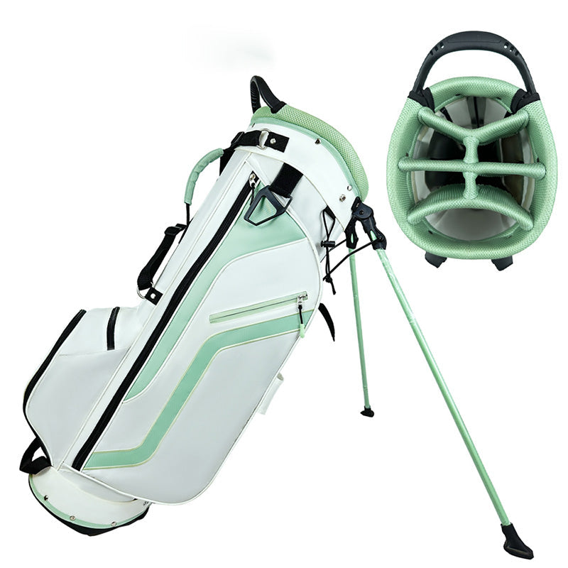 Mint green golf stand bag padded dual shoulder straps detail
