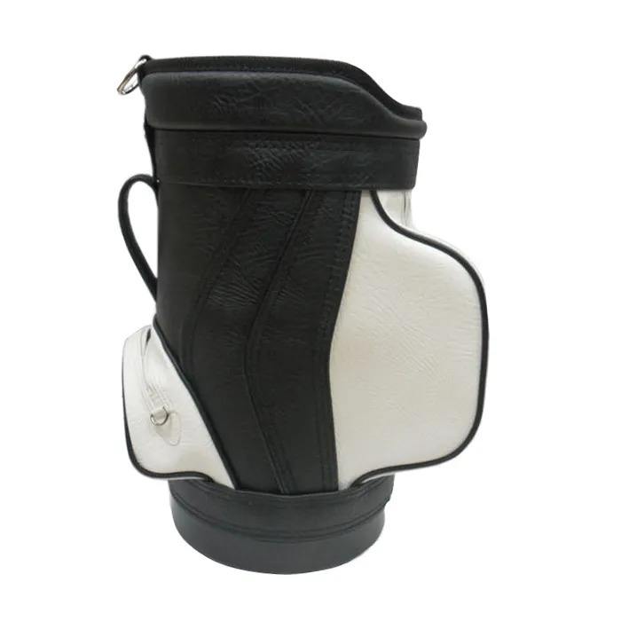 3D Molded Den Caddy Golf Bag - Black White Classic Colorway Side View