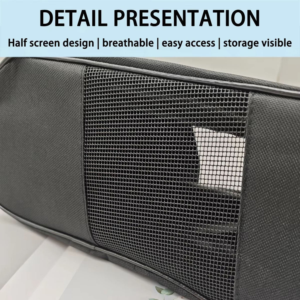 Half screen breathable mesh design detail
