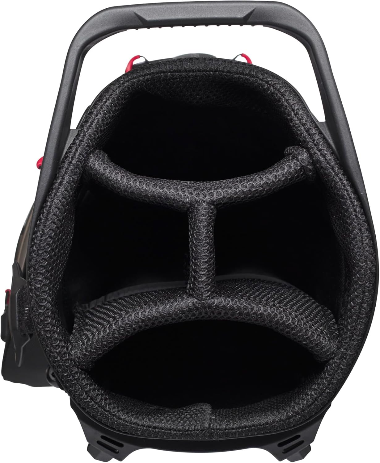 Lightweight Golf Stand Bag with 4-Way Divider Dual Strap System and Multi-Pocket in Black White Red