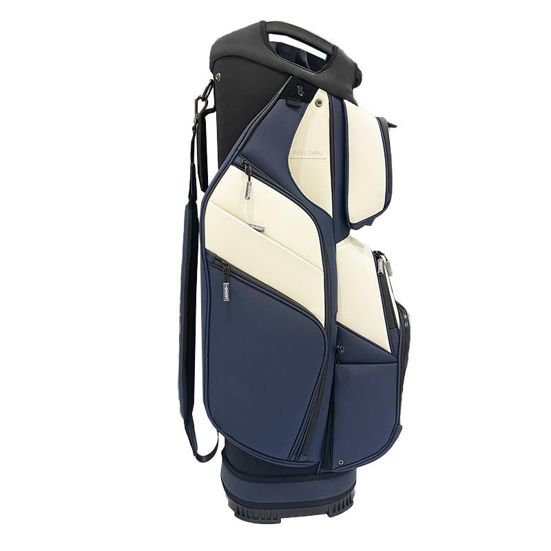 14-Way Full Divider Golf Cart Bag Navy Blue - Angle View