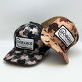 Custom All-Over Camo Trucker Hat with Woven Label Patch Multiple Colorways