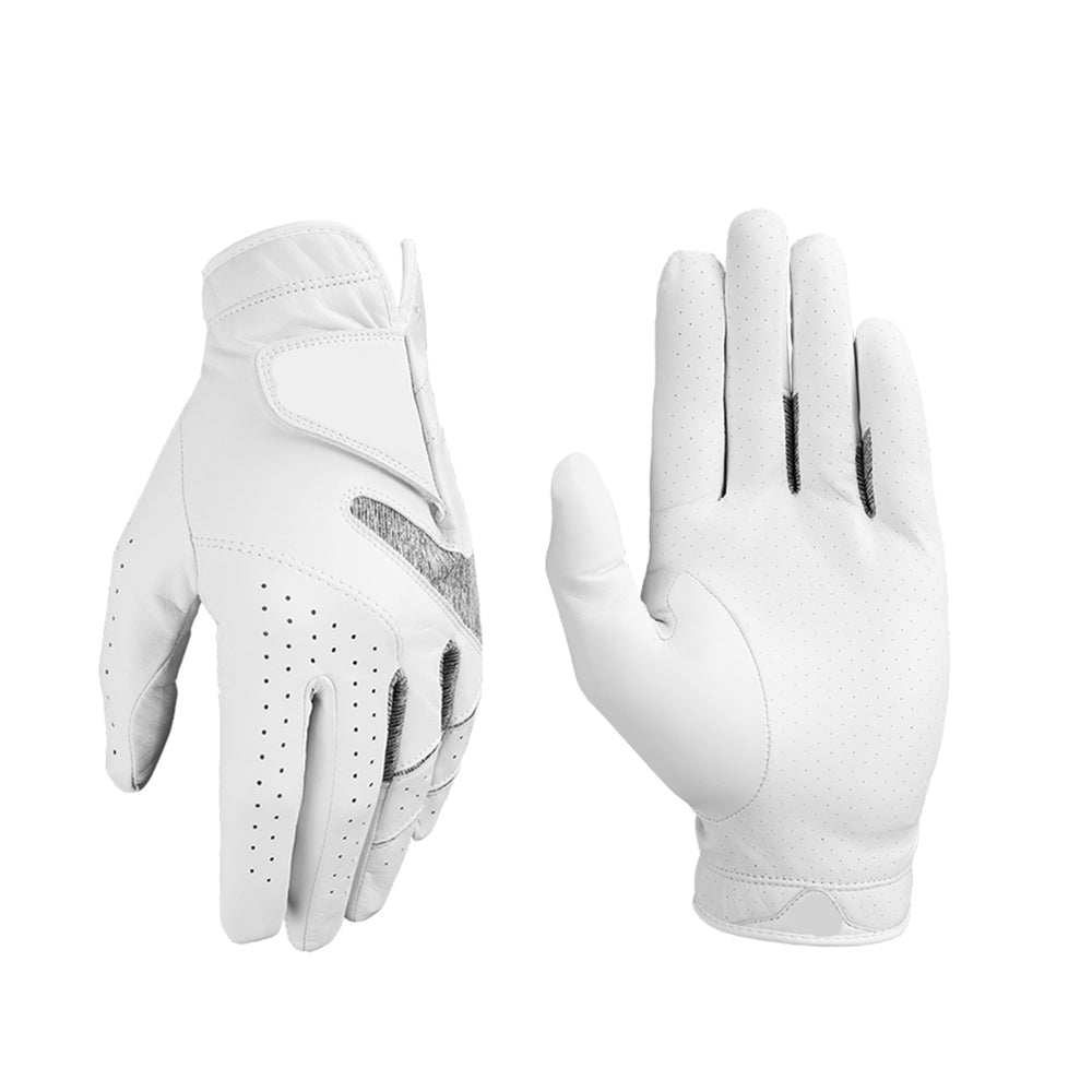 Genuine Deerskin Golf Glove with Breathable Mesh Vent and Full-Palm Perforations