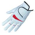 White Red Palm Kangaroo Leather Golf Glove Reinforced Grip Zone Design OEM ODM for Golf Clubs