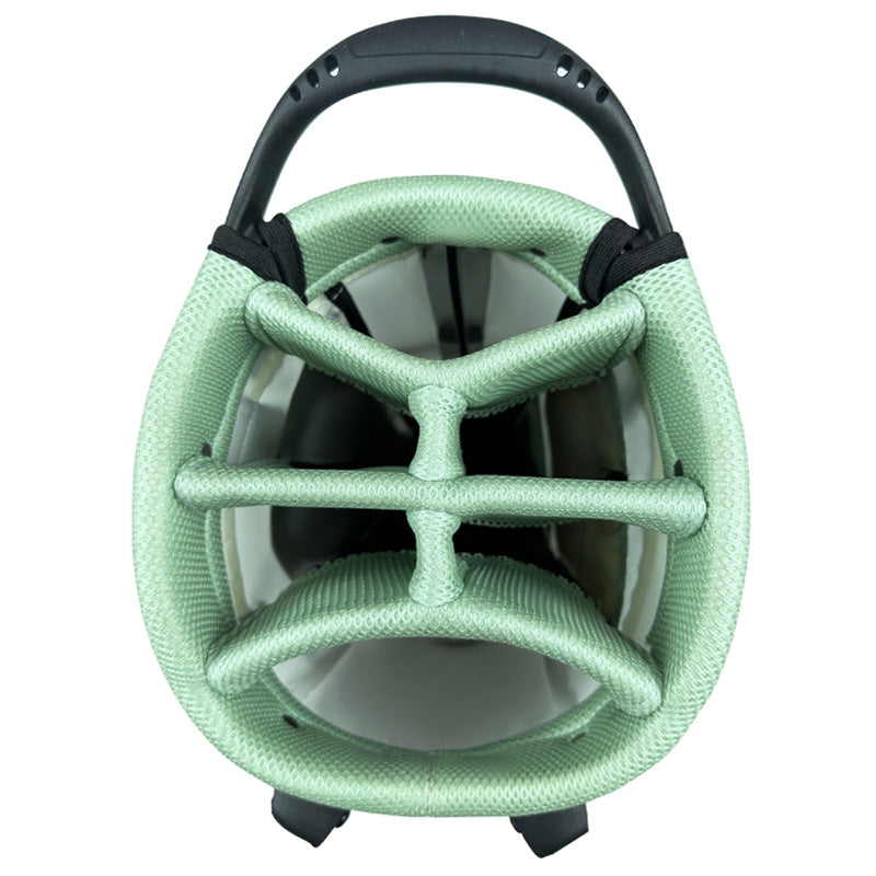 Mint green white golf stand bag front and back view