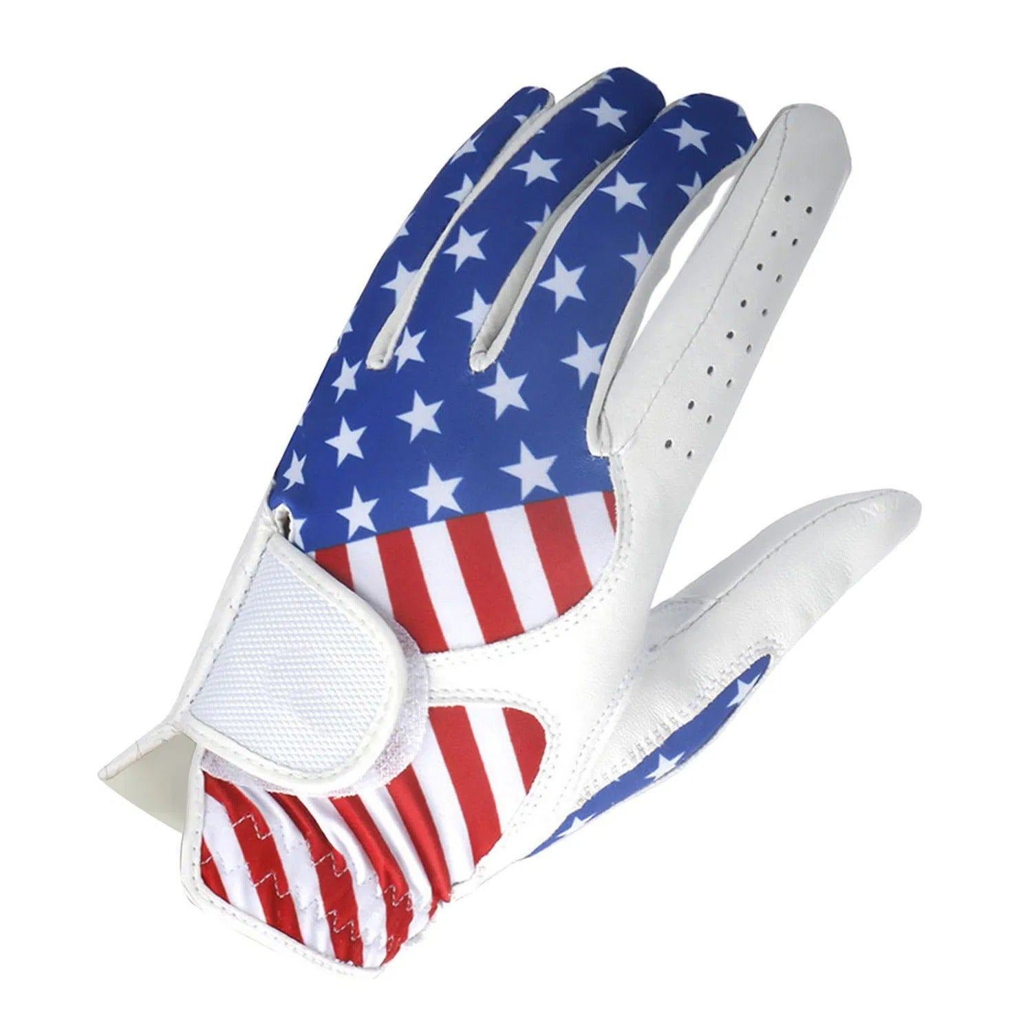 USA Flag Kangaroo Leather Golf Glove American Stars and Stripes Patriotic Design OEM ODM for Golf Clubs