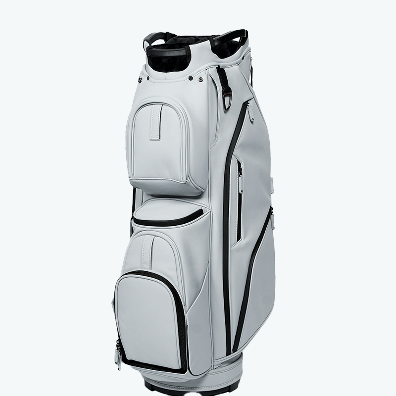 Pearl Grey Golf Cart Bag - Side View White Background