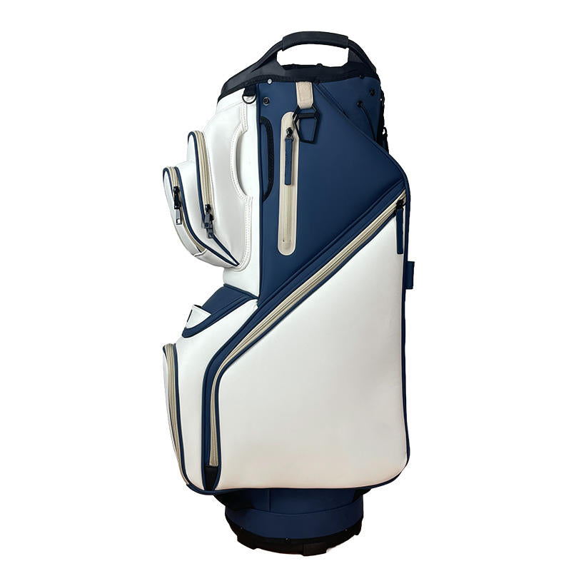 14-Way Top Diagonal Two-Tone Golf Cart Bag - Angle View Left