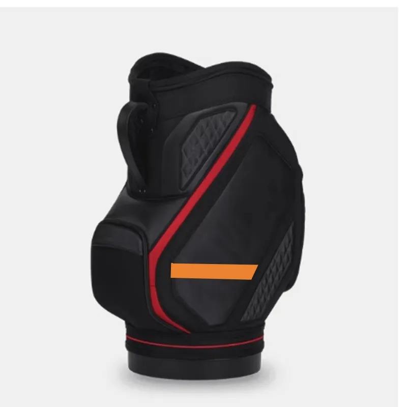 3D Molded Den Caddy Golf Bag - Black Red Colorway Side View