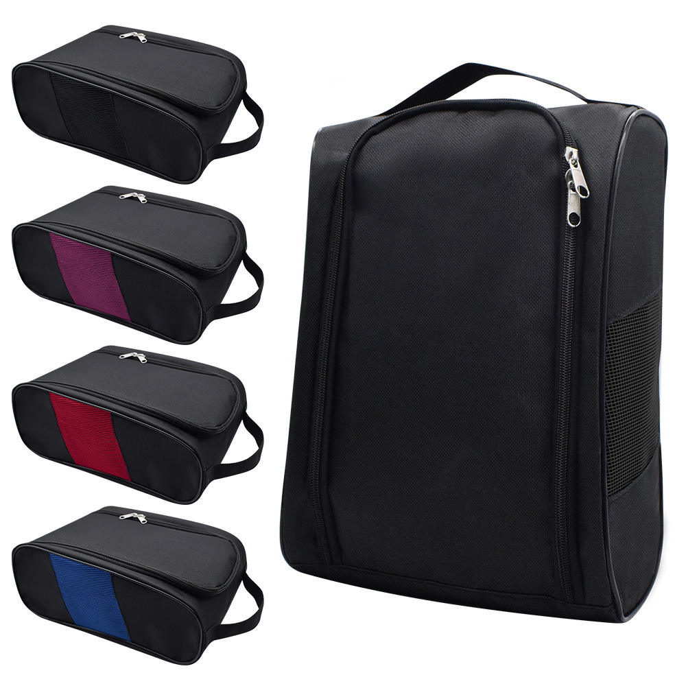 Black golf shoe bag vertical style with color variants