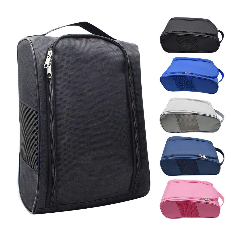 Golf shoe bag in 6 colors black blue grey navy pink red