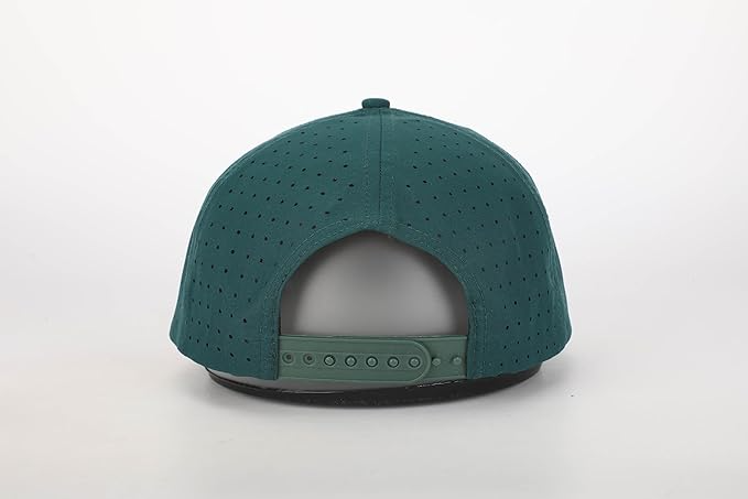 Custom Perforated Golf Cap with Rope Brim - Back View
