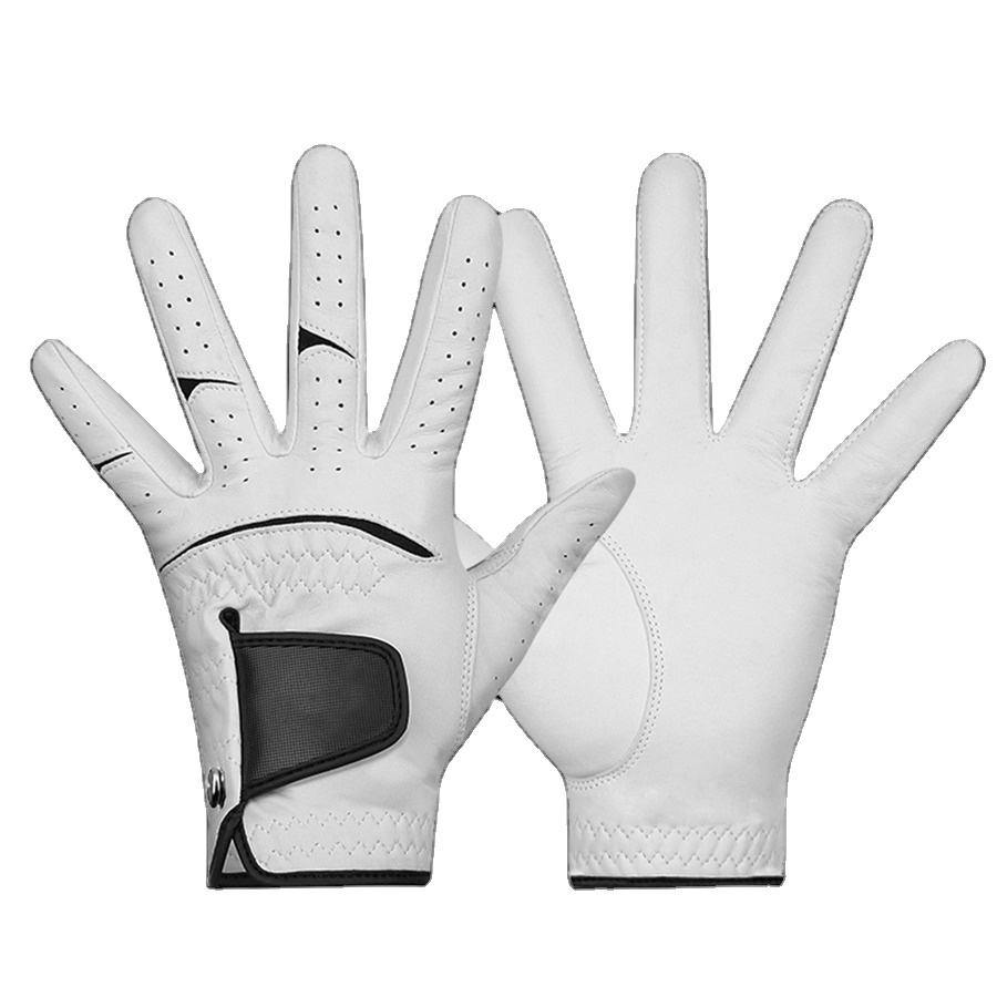 Custom cabretta leather golf glove front and back