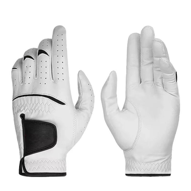 Custom cabretta leather golf glove pair view
