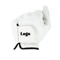 Custom Logo Kangaroo Leather Golf Glove White Clean Minimalist Design OEM ODM for Golf Clubs and Brands
