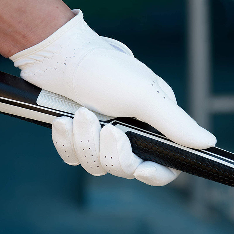 Full-Palm Perforated Deerskin Golf Glove with Custom Logo Patch and Soft Inner Lining