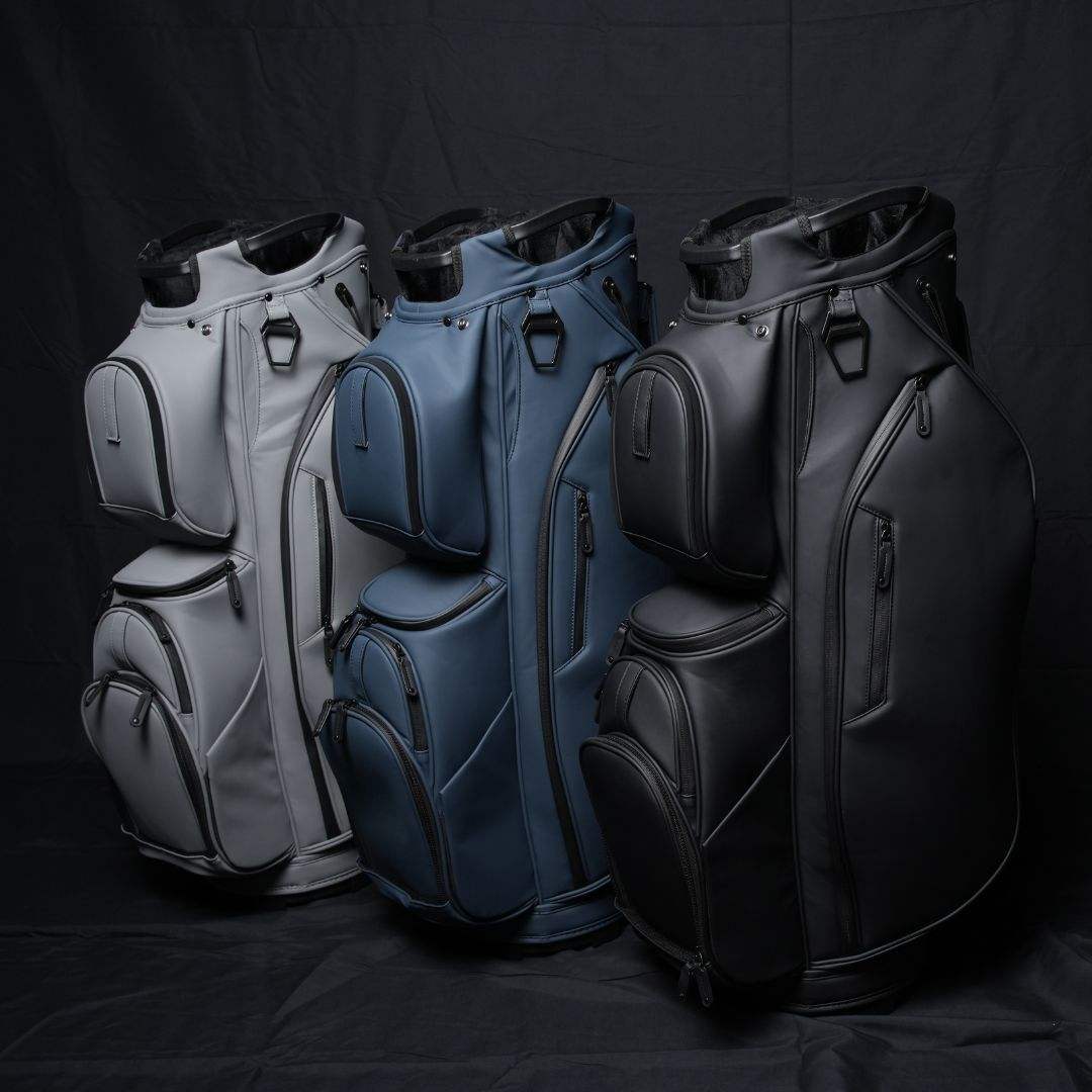 Pearl Grey Golf Cart Bag - Front View White Background