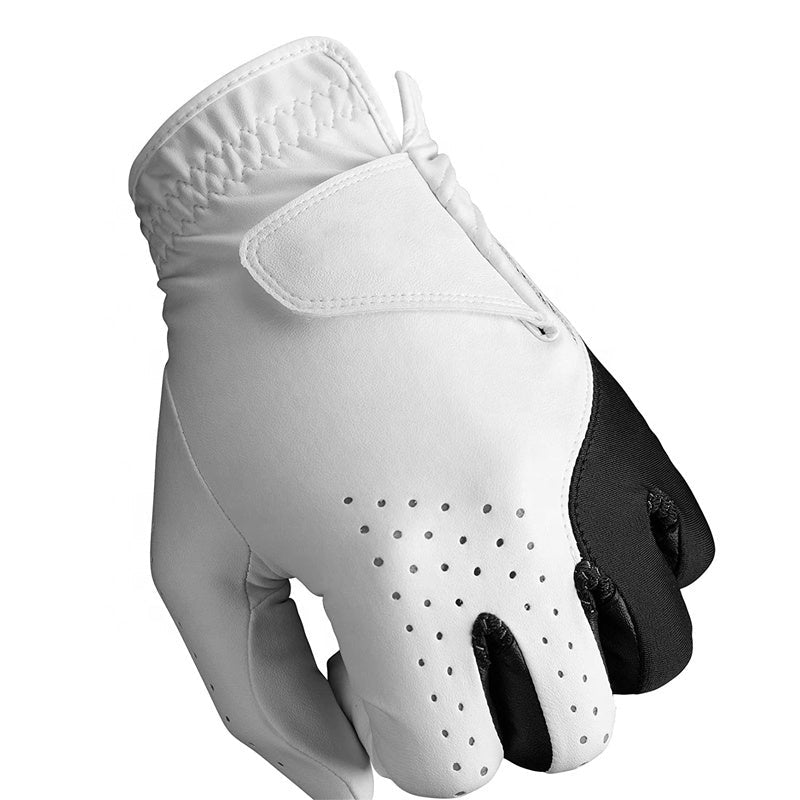 Tour grade cabretta golf glove finger detail
