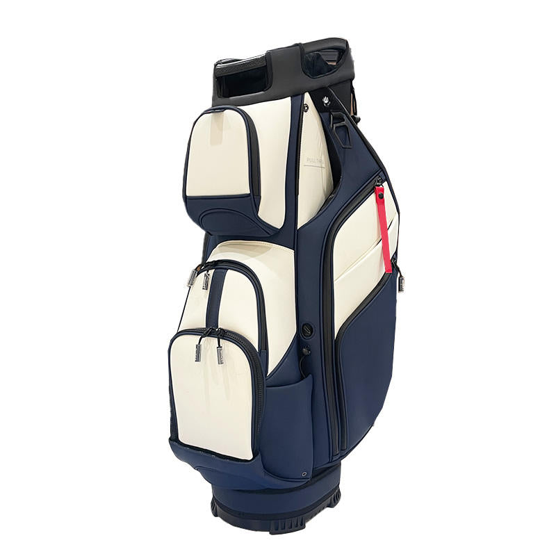 14-Way Full Divider Golf Cart Bag Navy Blue - Side View