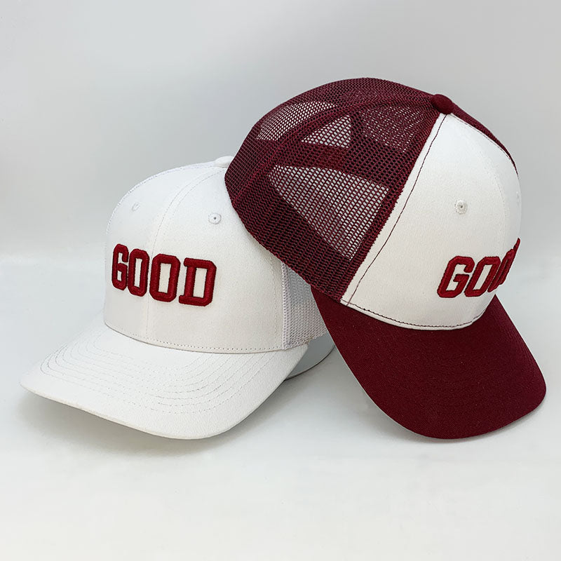 Custom Two-Tone Trucker Hat with 3D Puff Embroidery Text