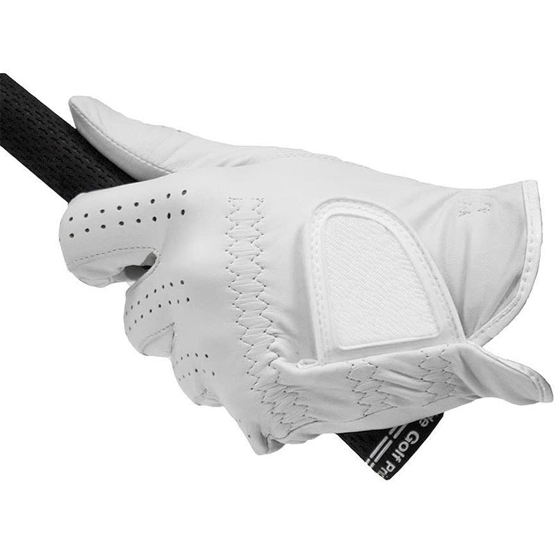 Full-Palm Perforated Deerskin Golf Glove with Custom Logo Patch and Soft Inner Lining