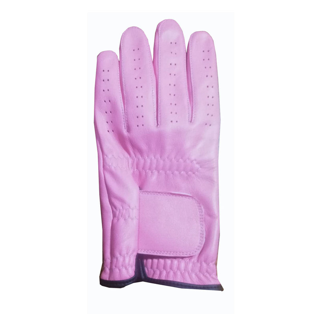 Tan cabretta leather golf glove left and right hand pair view