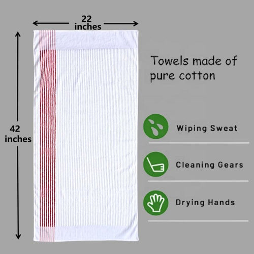 Branded Cotton Stripe Golf Towel 100% Cotton OEM Custom Logo Embroidery 22x42 Inch