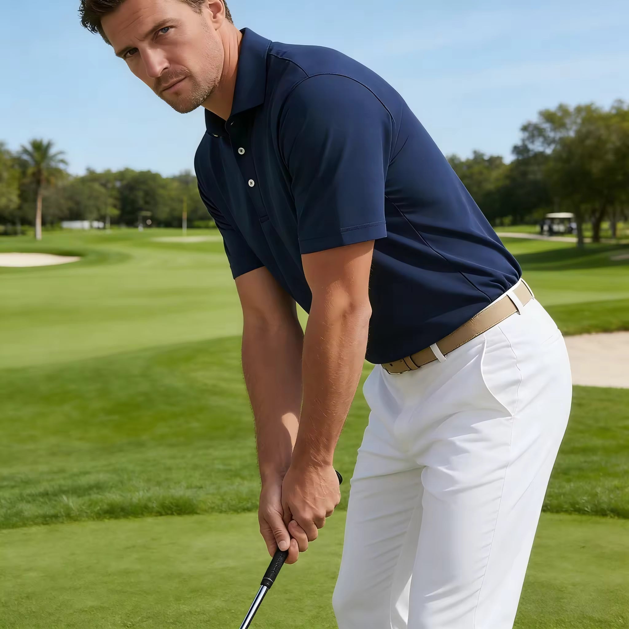 Men's bulk performance golf polo and gilet styles