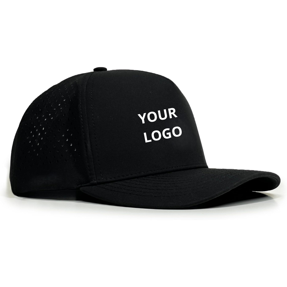 Custom Perforated Golf Cap - Black