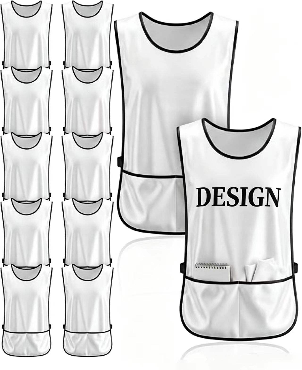 Custom numbered golf caddie bibs tournament use
