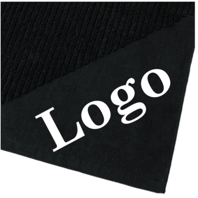 Custom Logo Stripe Golf Towel Cotton Waffle Texture OEM Personalized Bag Towel