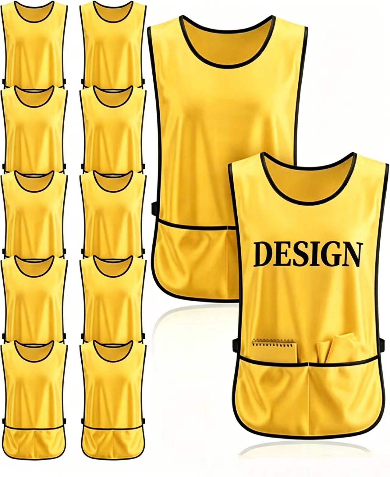 Custom team golf caddie bibs corporate outing