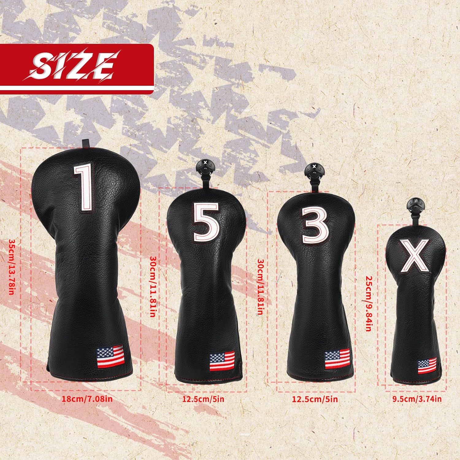 Custom Logo Driver Fairway Hybird Leather Headcovers Soft lining Golf Team Accessories Low MOQ