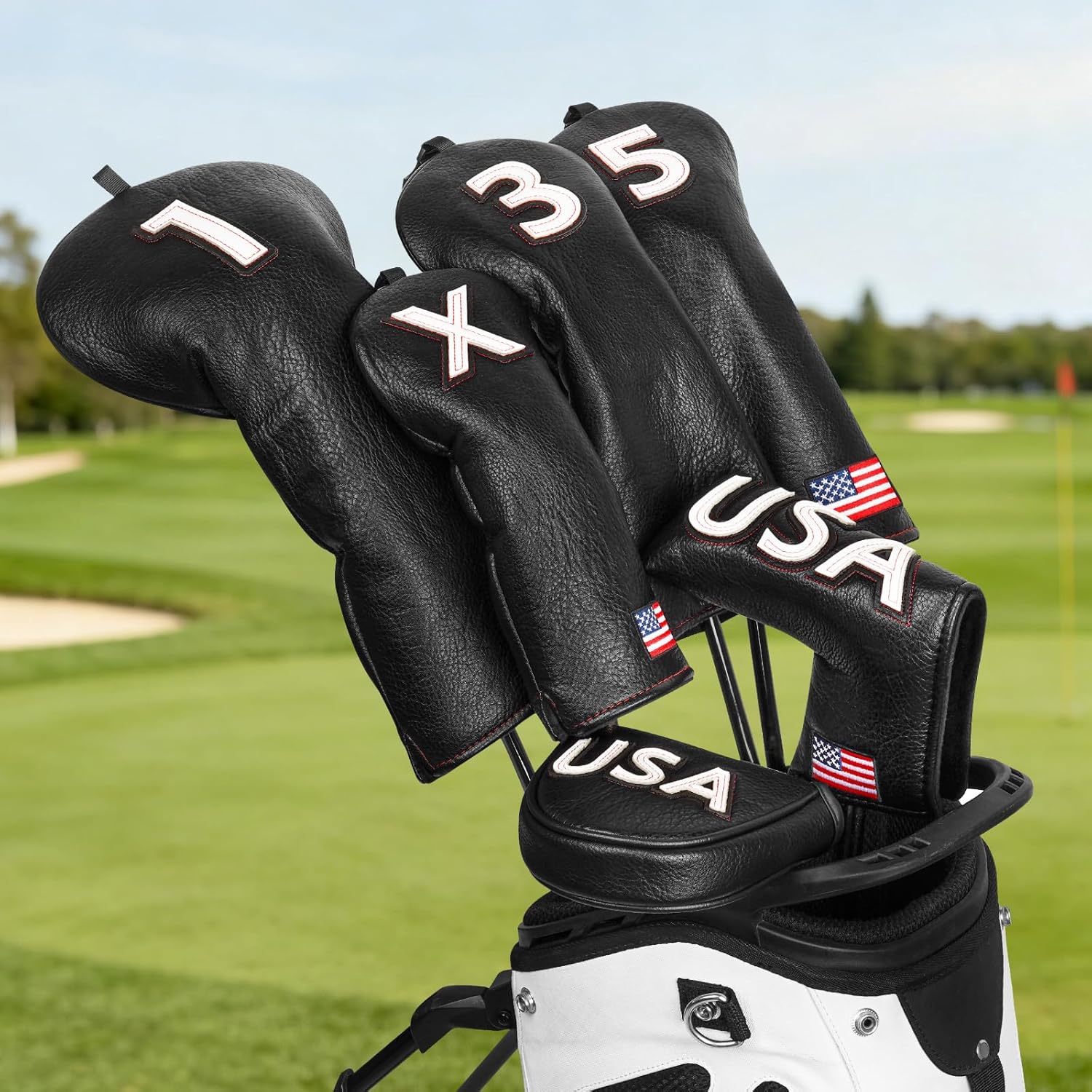 Custom Logo Driver Fairway Hybird Leather Headcovers Soft lining Golf Team Accessories Low MOQ