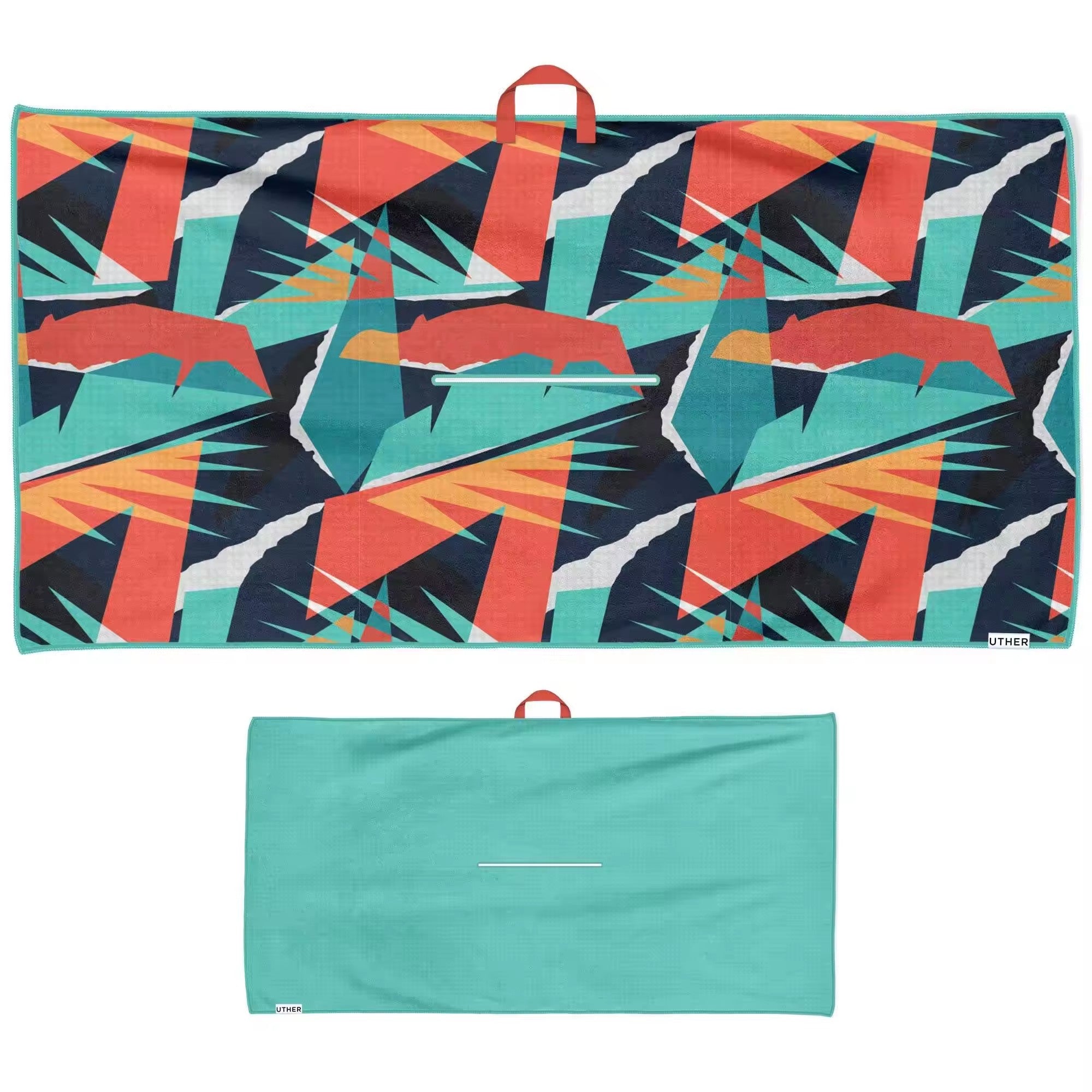 Full Sublimation Print Golf Towel Double Sided Microfiber Custom Logo OEM 40x60cm