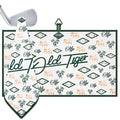 Old Tiger Monogram Print Golf Towel Microfiber Quick Dry Triangle Hook Bag Towel