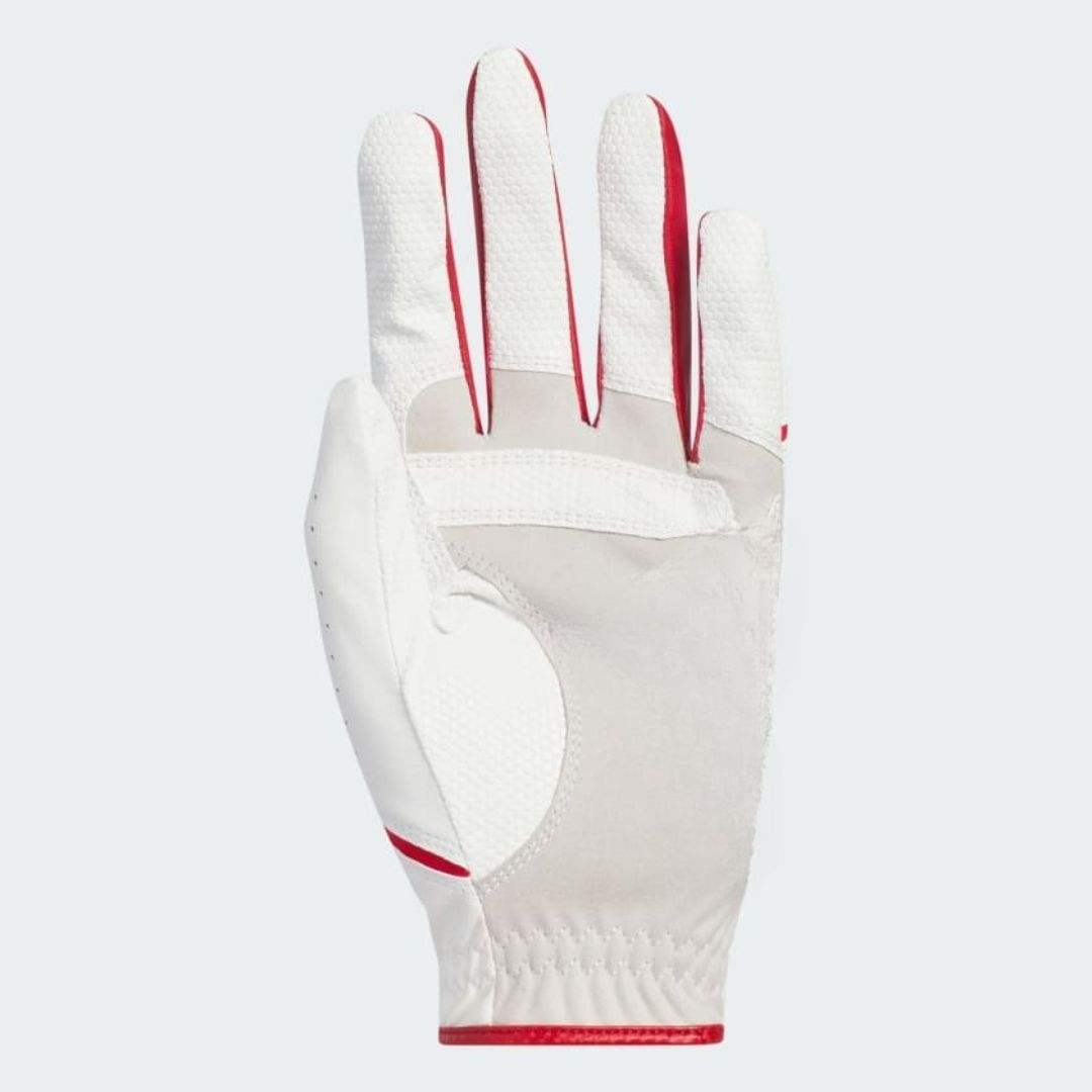 Custom Kangaroo Leather Golf Glove White Red Racing Stripe Design OEM ODM for Golf Clubs