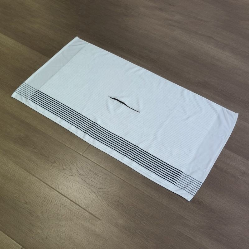Golf Caddy Towel Center Cut Hole Cotton Stripe OEM Custom Logo 22x42 Inch